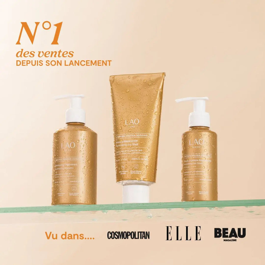 LAO Care Bond Repair Treatment, best seller, featured in Cosmopolitan, ELLE and Beau Magazine