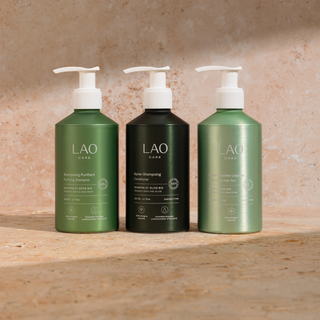 LAO Care Light Curls Routine: Purifying Shampoo, Conditioner and Curl Gel, 200 ml
