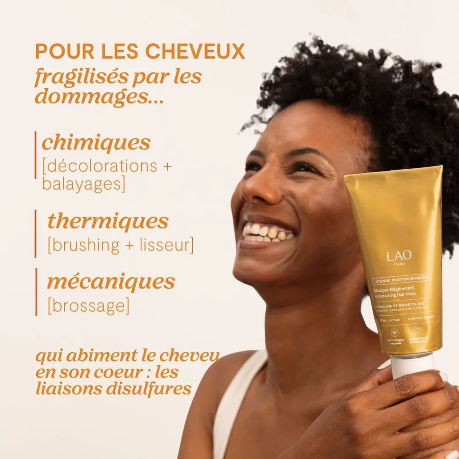 Pour les cheveux fragilisés par les dommages chimiques, thermiques et mécaniques